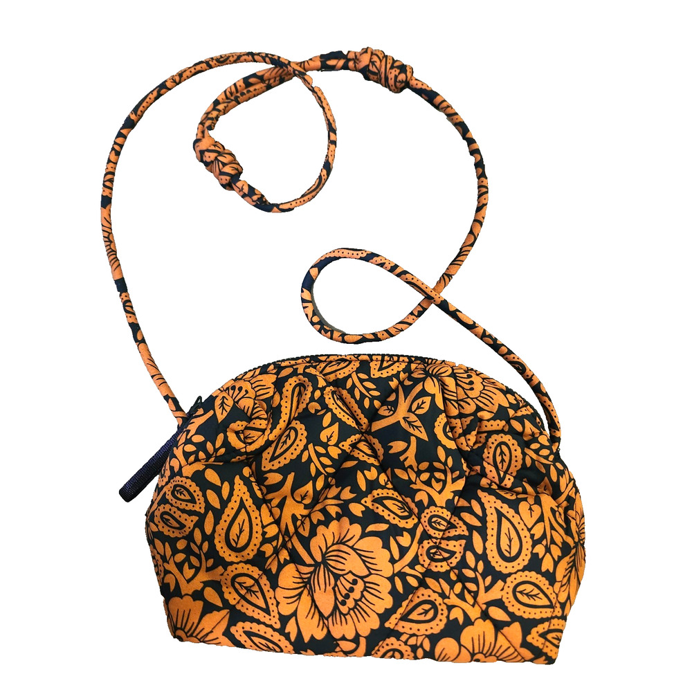 Vera Bradley Blake Utility Crossbody Lotus Montage Roasted Pecan Featherweight